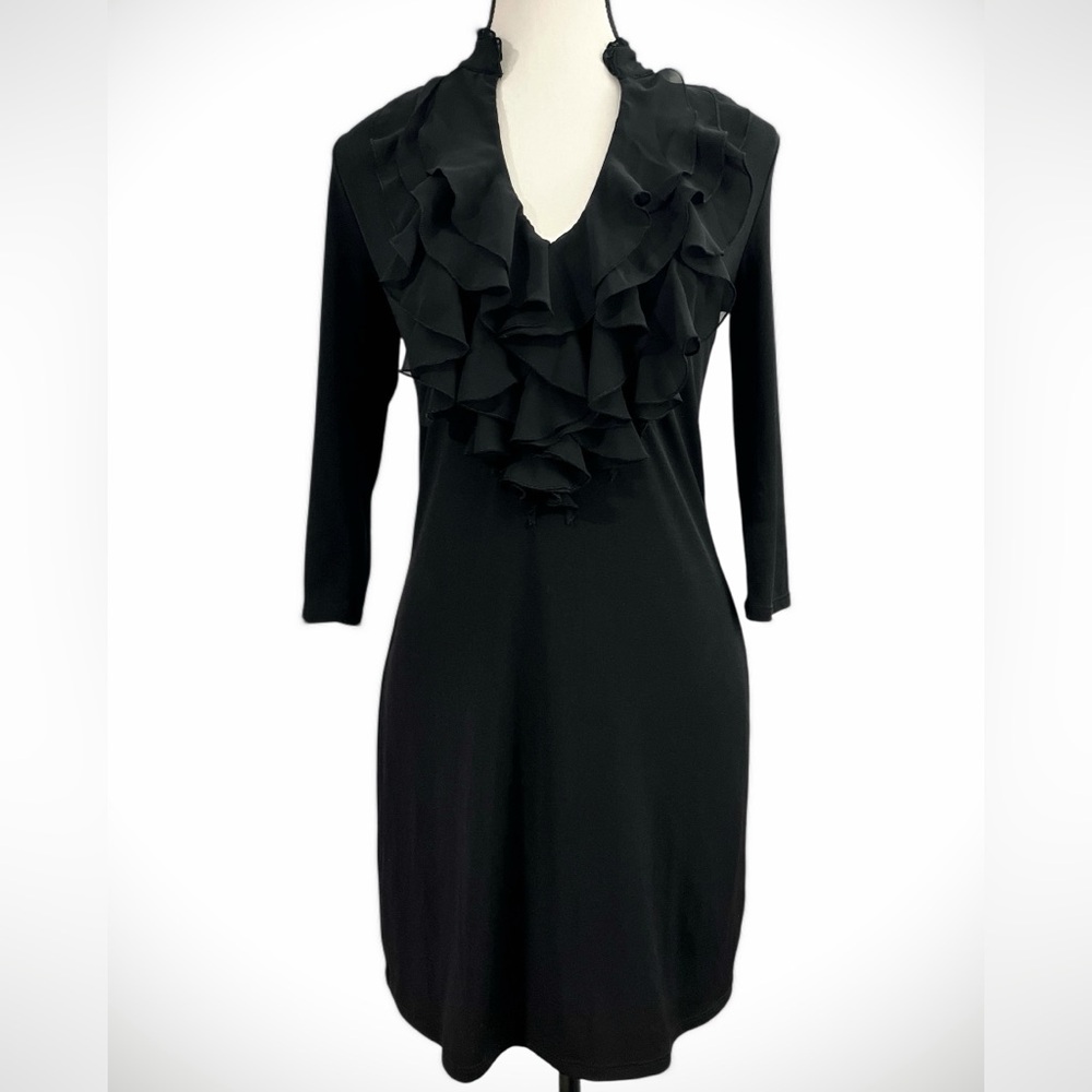 White House Black Market Black Fitted Cocktail Mini Dress | XXS